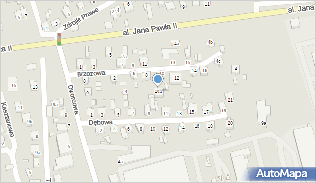 Turek, Brzozowa, 10a, mapa Turka