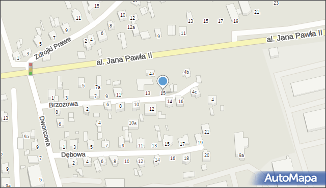 Turek, Brzozowa, 15, mapa Turka