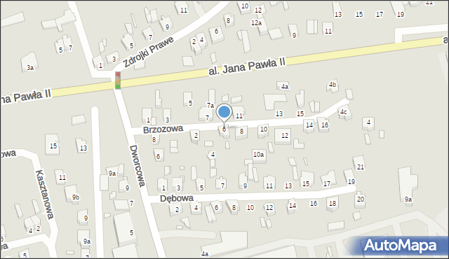 Turek, Brzozowa, 6, mapa Turka