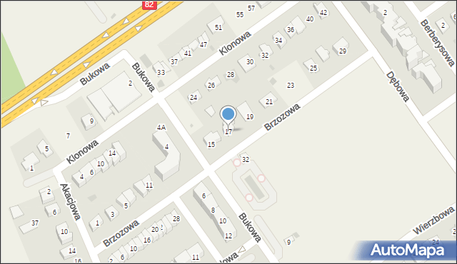 Turka, Brzozowa, 17, mapa Turka