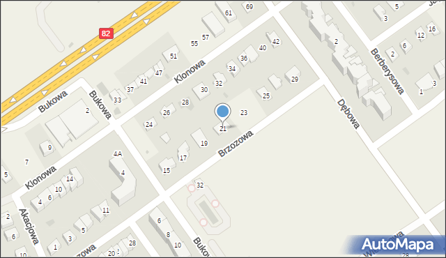 Turka, Brzozowa, 21, mapa Turka