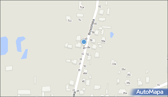 Tuszyn, Brzezińska, 43, mapa Tuszyn