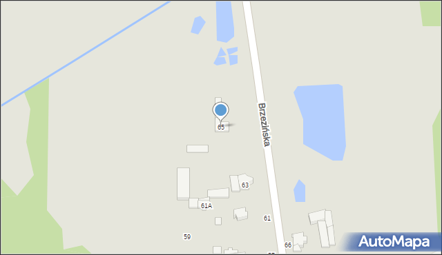 Tuszyn, Brzezińska, 65, mapa Tuszyn