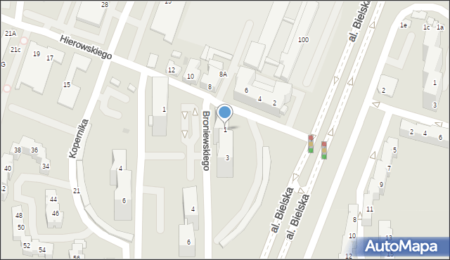 Tychy, Broniewskiego Władysława, 1, mapa Tychów