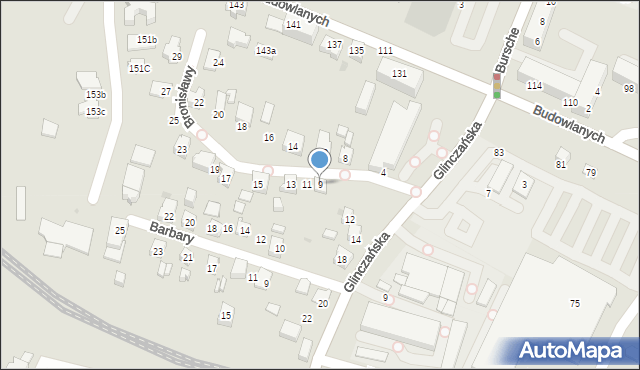 Tychy, Bronisławy, 9, mapa Tychów