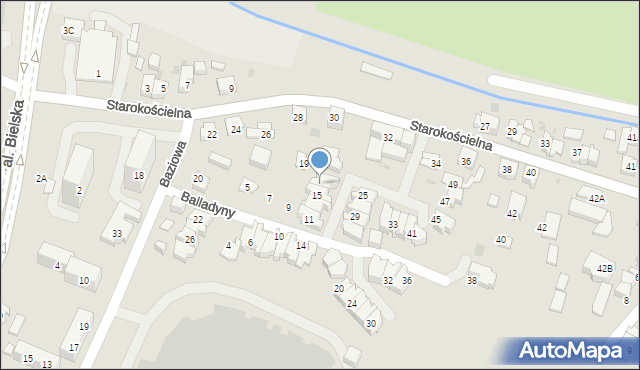 Tychy, Brzozy Jana, 17, mapa Tychów