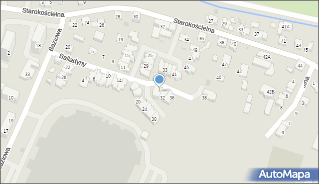 Tychy, Brzozy Jana, 32, mapa Tychów