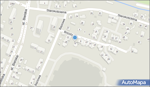 Tychy, Brzozy Jana, 4, mapa Tychów