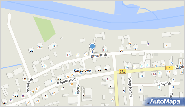 Tykocin, Browarna, 14, mapa Tykocin