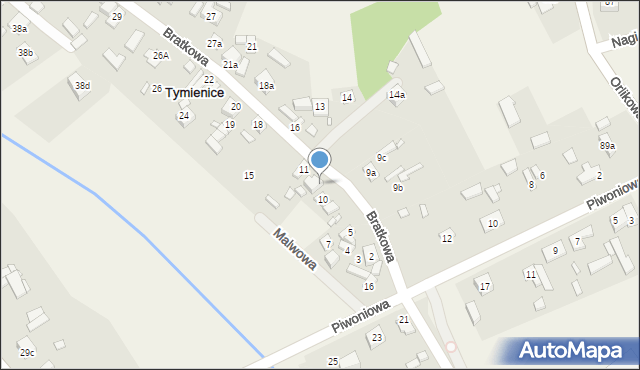 Tymienice, Bratkowa, 11, mapa Tymienice