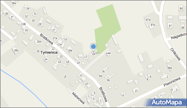 Tymienice, Bratkowa, 12, mapa Tymienice
