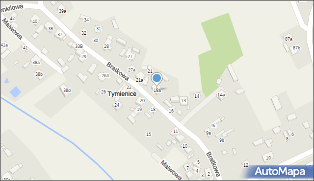 Tymienice, Bratkowa, 20, mapa Tymienice