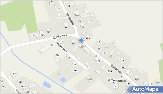 Tymienice, Bratkowa, 39, mapa Tymienice