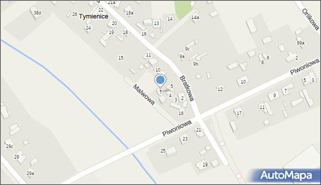Tymienice, Bratkowa, 5, mapa Tymienice