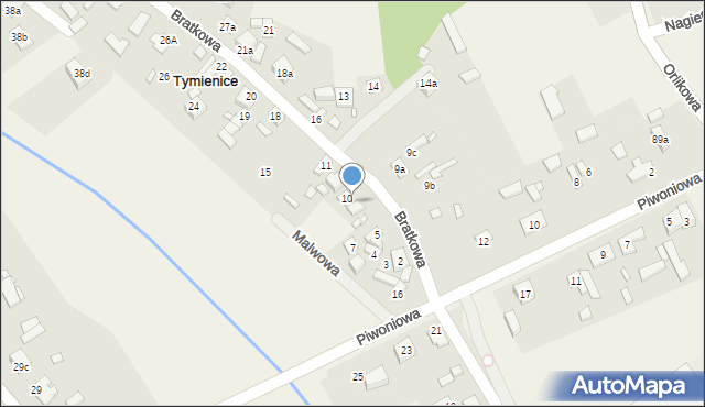 Tymienice, Bratkowa, 9, mapa Tymienice