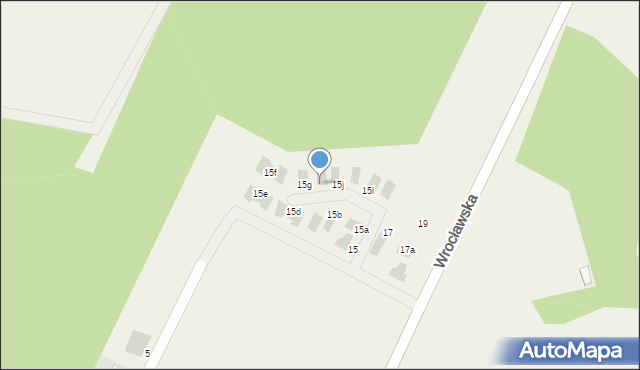 Tyniec Mały, Brzoskwiniowa, 15h, mapa Tyniec Mały