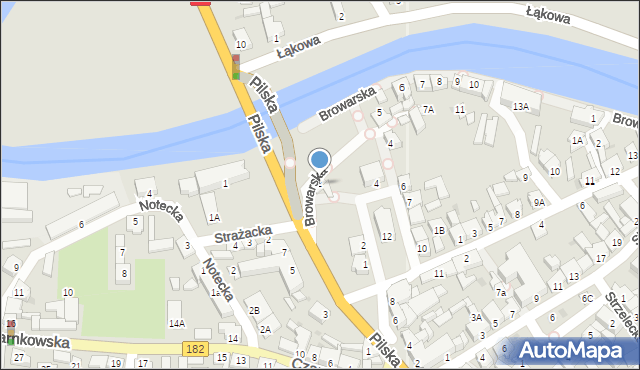 Ujście, Browarska, 2, mapa Ujście