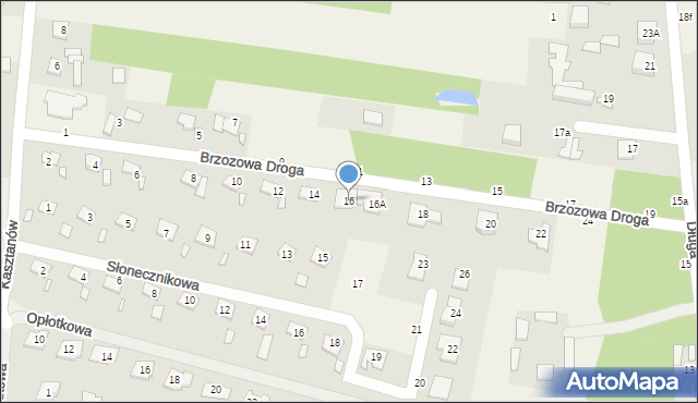 Ustanów, Brzozowa Droga, 16, mapa Ustanów