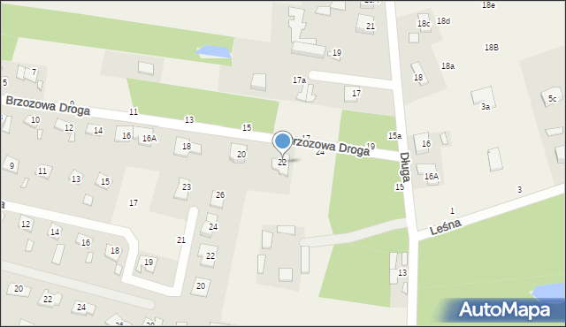 Ustanów, Brzozowa Droga, 22, mapa Ustanów
