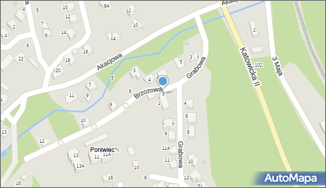 Ustroń, Brzozowa, 3, mapa Ustroń