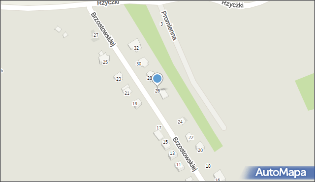 Wadowice, Brzostowskiej Janiny, 26, mapa Wadowice