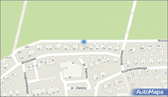 Wągrowiec, Brzozowa, 53b, mapa Wągrowiec