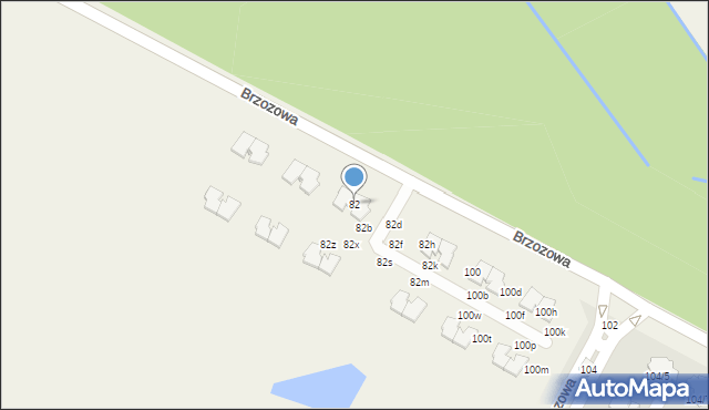 Walendów, Brzozowa, 82, mapa Walendów