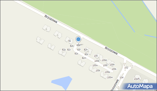 Walendów, Brzozowa, 82d, mapa Walendów