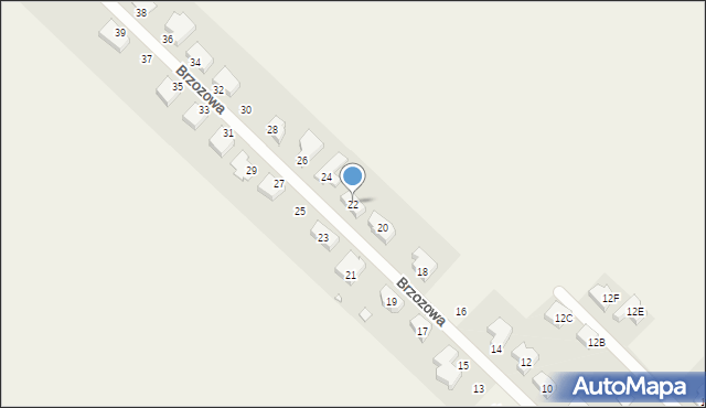 Walerianowo, Brzozowa, 22, mapa Walerianowo