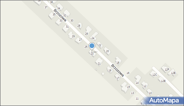 Walerianowo, Brzozowa, 23, mapa Walerianowo