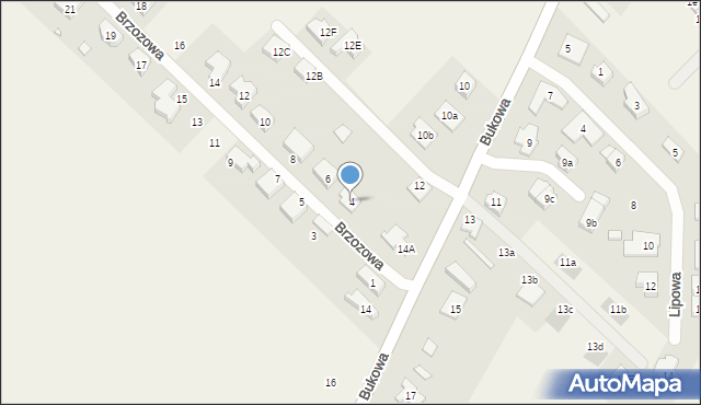 Walerianowo, Brzozowa, 4, mapa Walerianowo