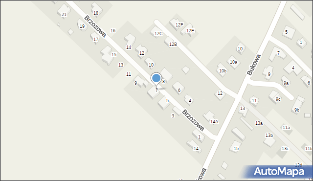 Walerianowo, Brzozowa, 7, mapa Walerianowo