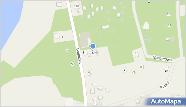 Warchały, Brajnicka, 8a, mapa Warchały