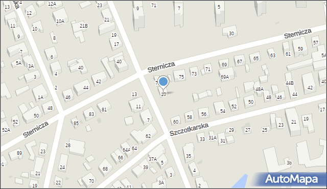 Warszawa, Brygadzistów, 10, mapa Warszawy