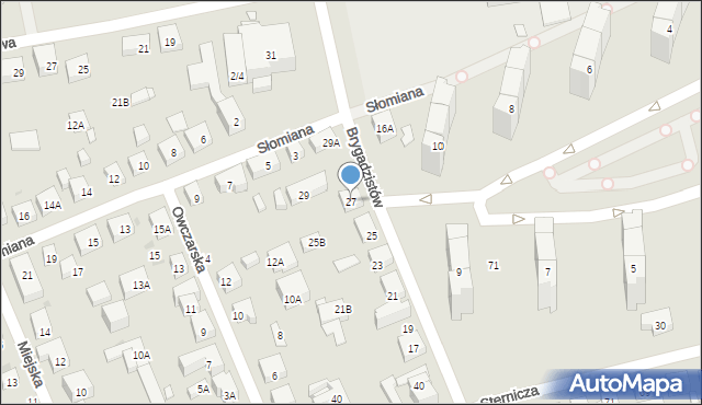 Warszawa, Brygadzistów, 27, mapa Warszawy