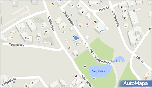 Warszawa, Brochowska, 3, mapa Warszawy