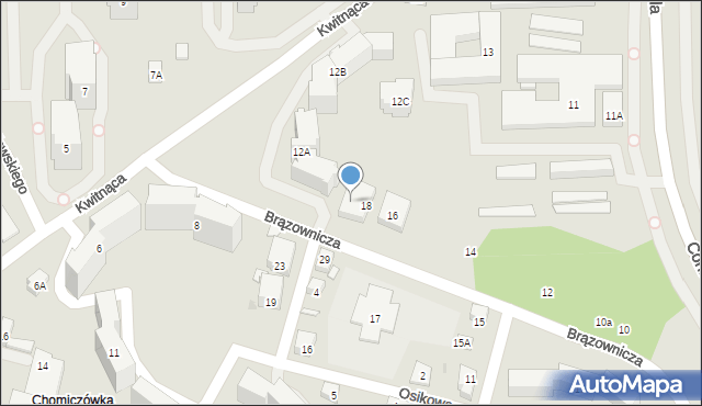 Warszawa, Brązownicza, 20, mapa Warszawy