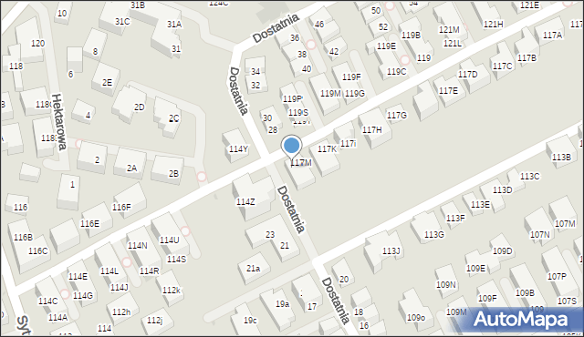 Warszawa, Bruzdowa, 117N, mapa Warszawy