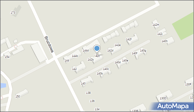 Warszawa, Bruzdowa, 142c, mapa Warszawy
