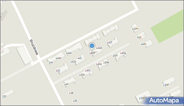 Warszawa, Bruzdowa, 142d, mapa Warszawy