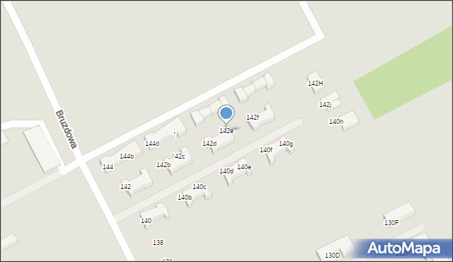 Warszawa, Bruzdowa, 142e, mapa Warszawy