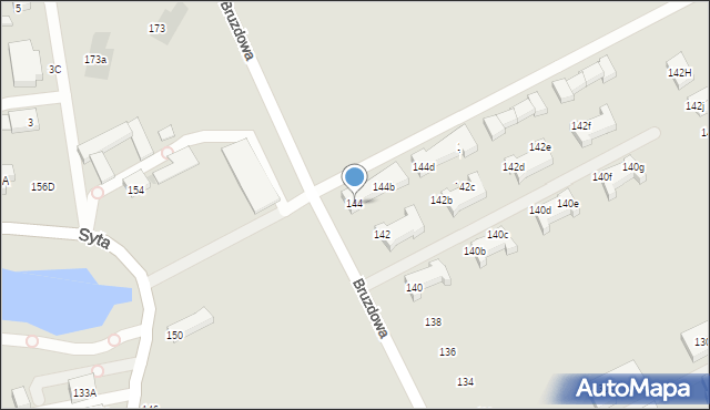 Warszawa, Bruzdowa, 144, mapa Warszawy