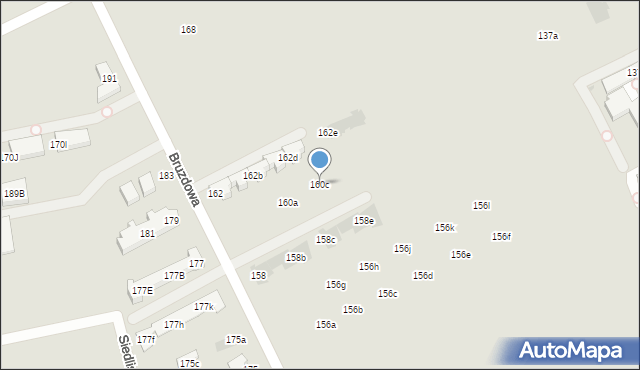 Warszawa, Bruzdowa, 160c, mapa Warszawy
