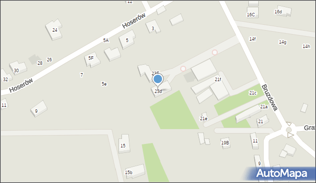 Warszawa, Bruzdowa, 23d, mapa Warszawy