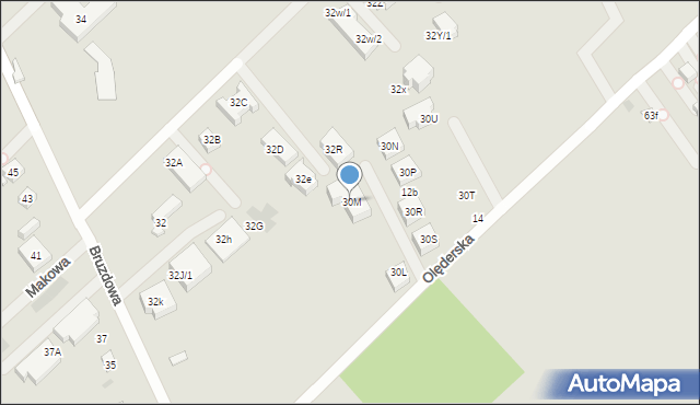 Warszawa, Bruzdowa, 30M, mapa Warszawy