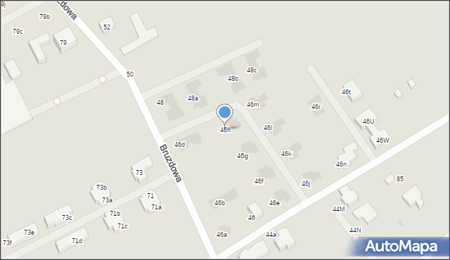 Warszawa, Bruzdowa, 46h, mapa Warszawy