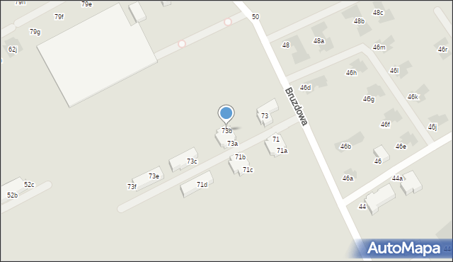 Warszawa, Bruzdowa, 73b, mapa Warszawy