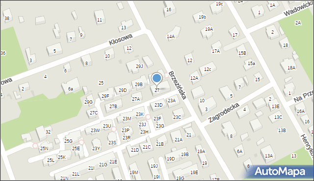 Warszawa, Brzezińska, 27, mapa Warszawy