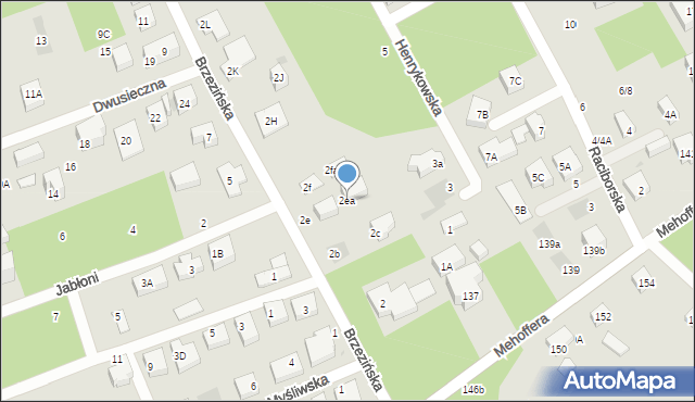 Warszawa, Brzezińska, 2ea, mapa Warszawy
