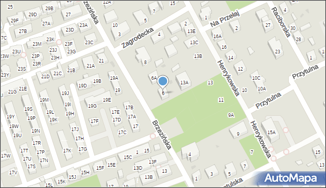 Warszawa, Brzezińska, 6, mapa Warszawy